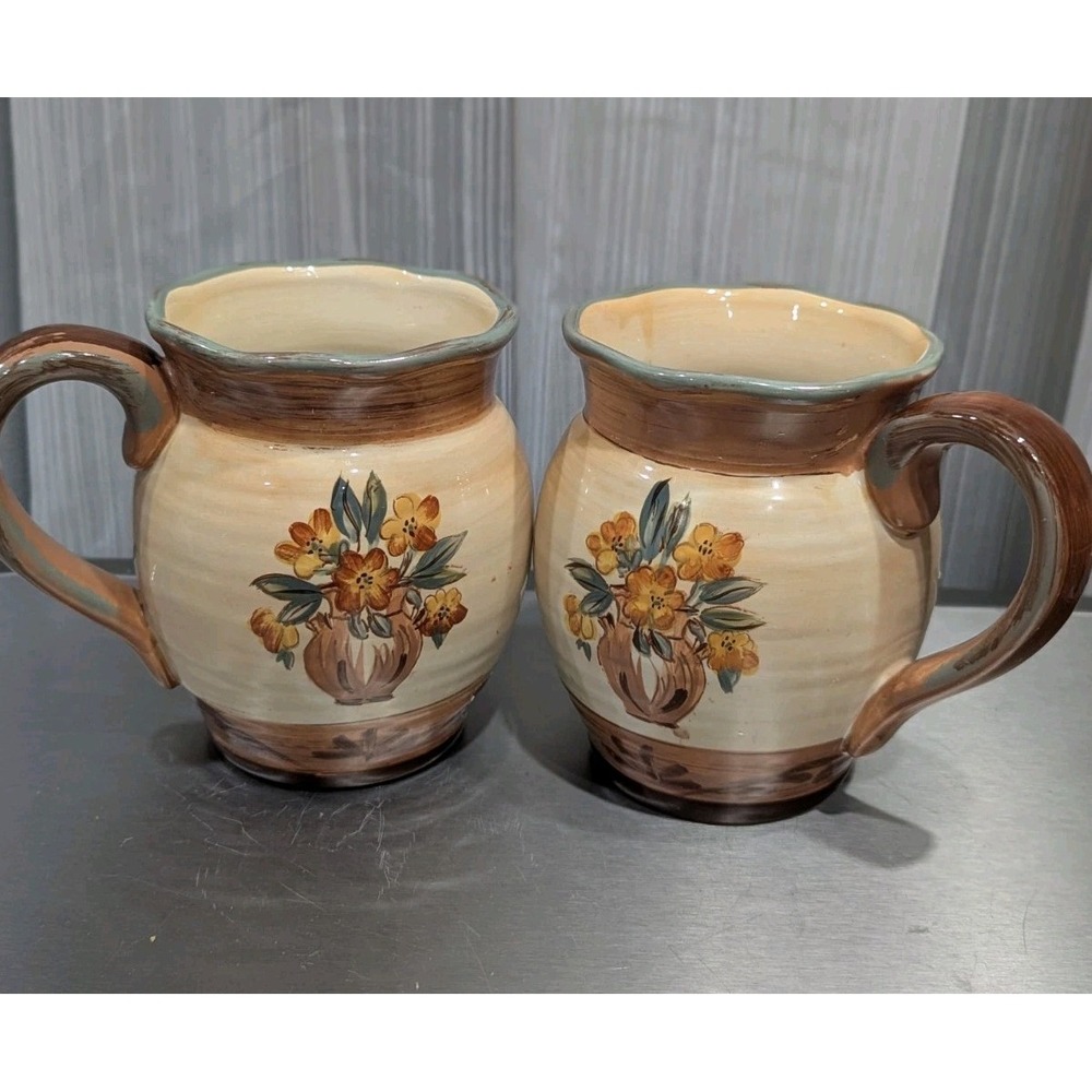 Certified International Tuscan Landscape Pamela Gladdins  4‎ 3/4" Mug  Set Of 2